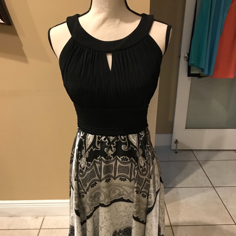 Black bodice multi color bottom size 10 never worn